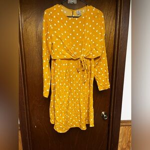 ASOS Maternity Yellow Polka Dot Dress